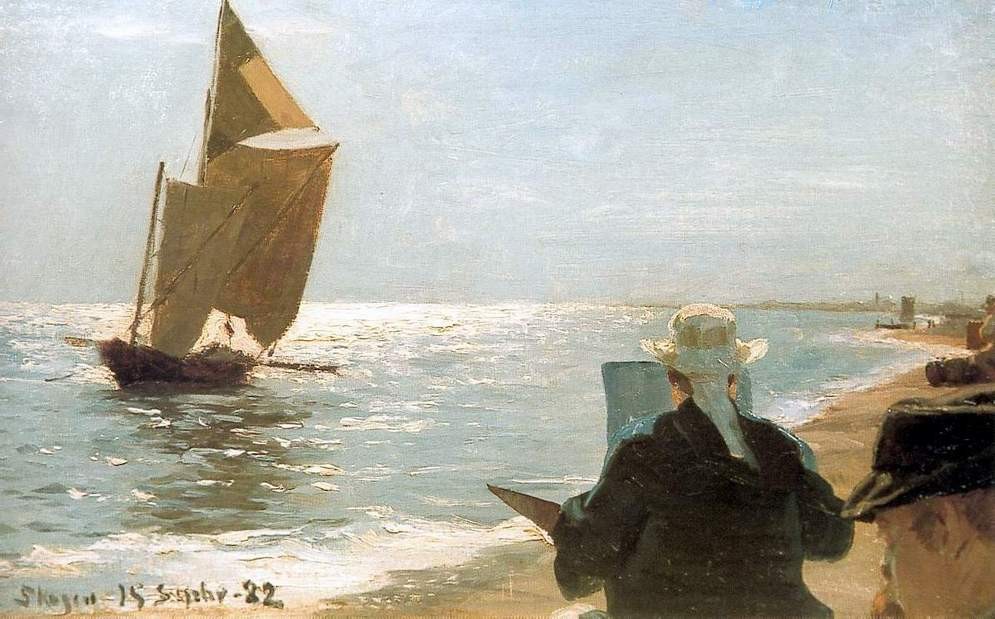 Peder Severin Kroyer Pintores en la playa